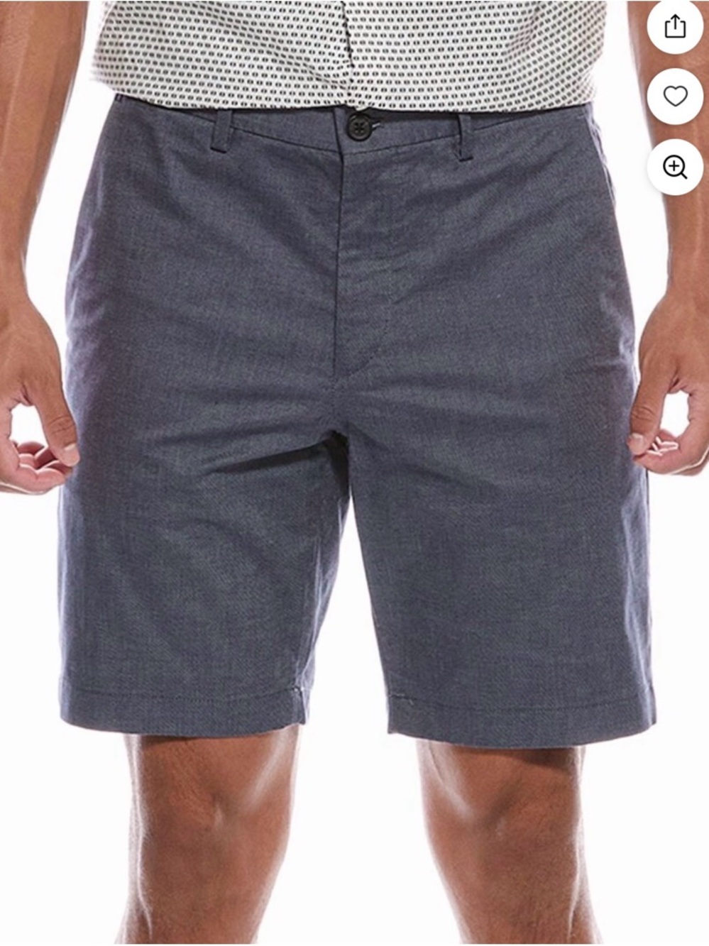 Theory Navy Multi Easy Grid Shorts 28